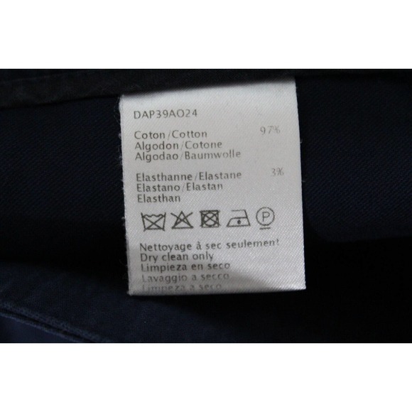 Gerard Darel Pants 6 38 Navy Blue Flat Front Straight Leg Chinos Cotton Pockets - Picture 3 of 9